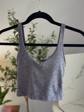 Gilly Hicks Heather Gray Cropped V-Neck Tank